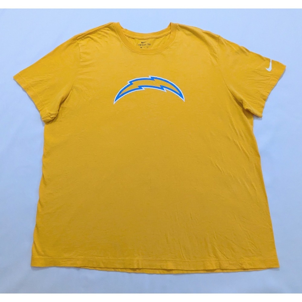 The Nike Tee Los Angeles Chargers NFL Men's Shirt Gold Yellow XXL 2XL